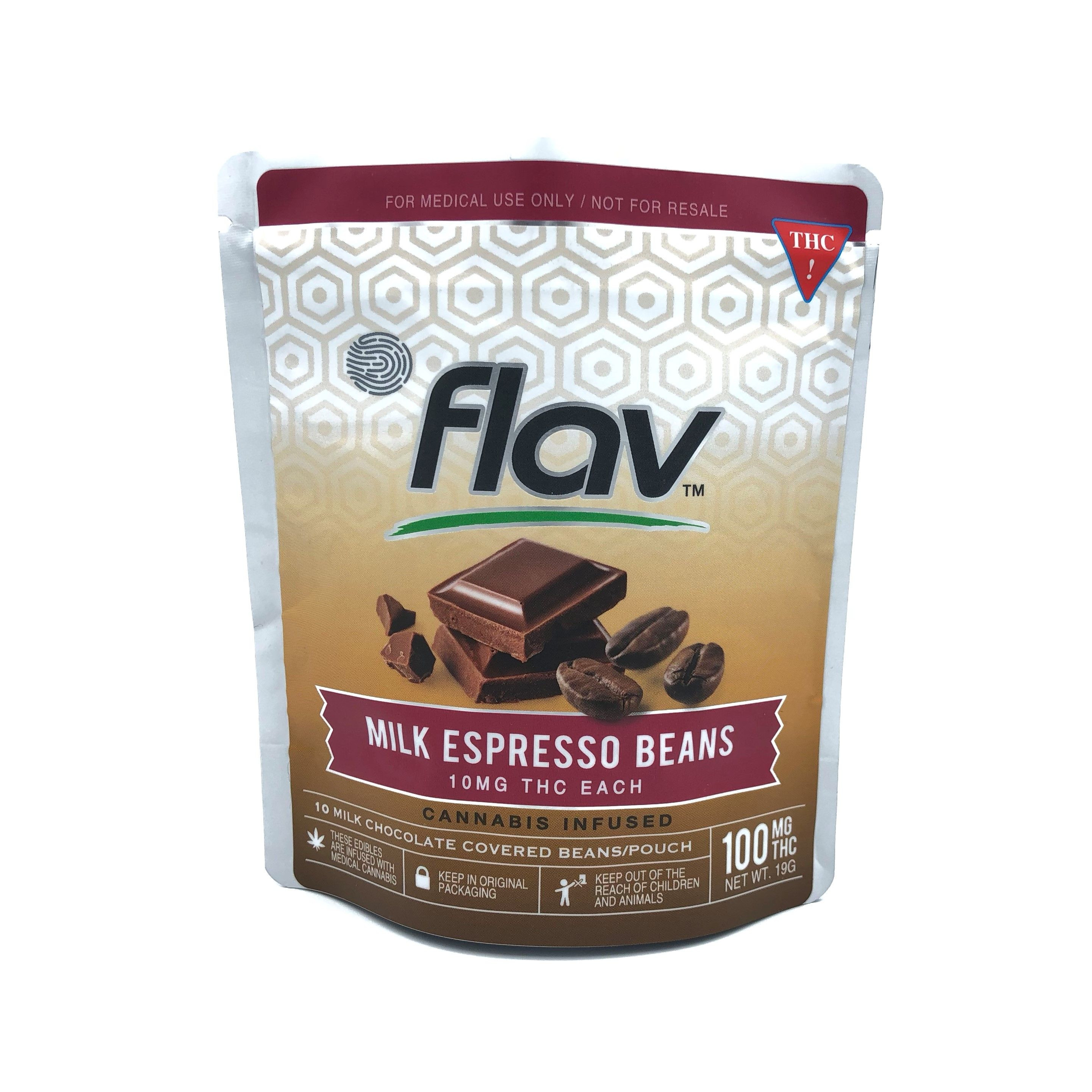 Flav Milk Chocolate Espresso Beans 100mg Leafly